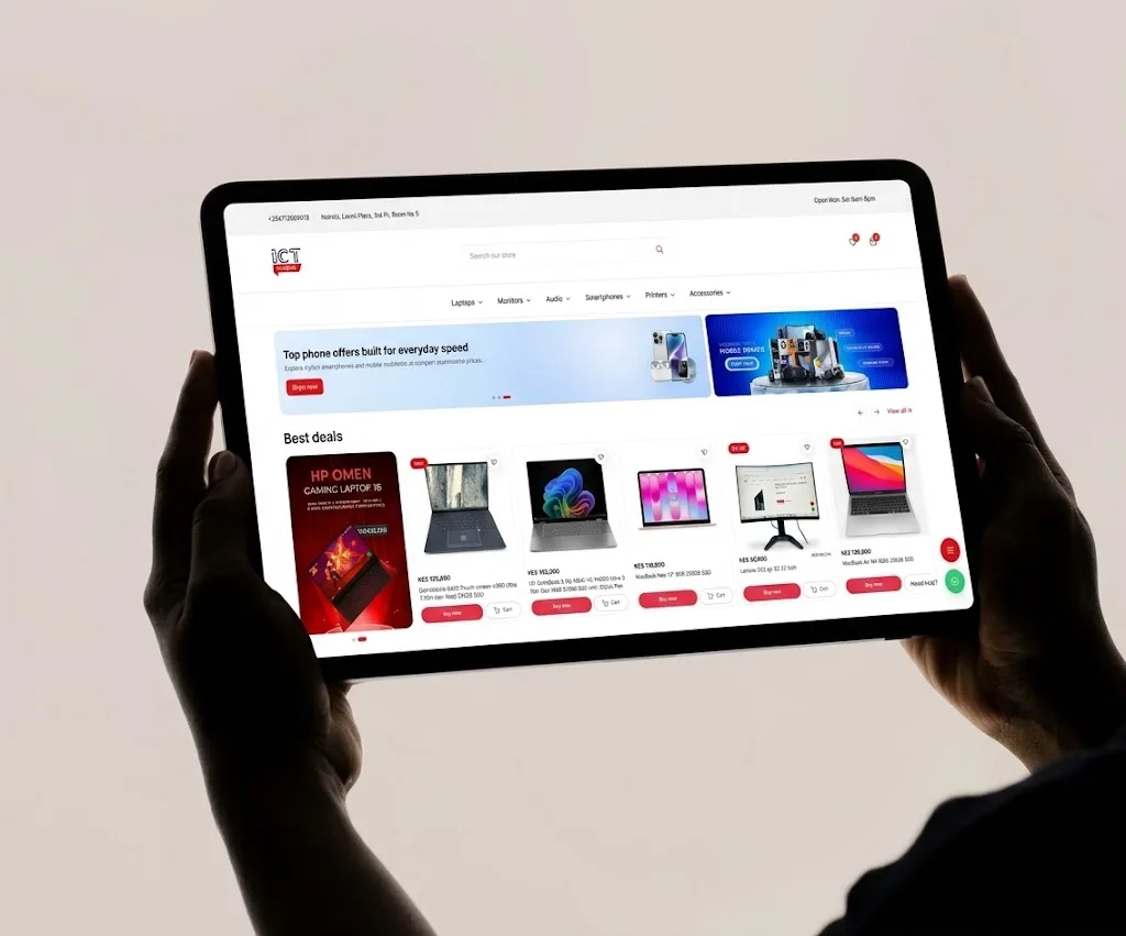 Shop ICT Gadgets e-commerce website designed and developed by Stanley N.