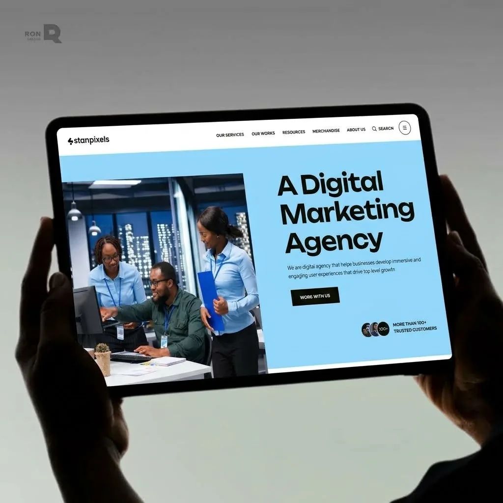 StanPixels creative agency website designed and developed by Stanley N.